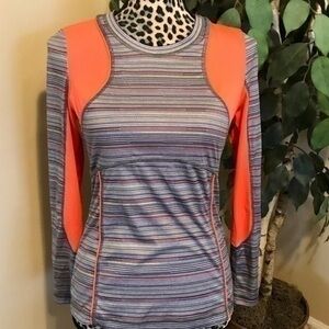 FILA Sport Running Mesh Athletic Long Sleeve Top Dri Fit Running Workout Shirt